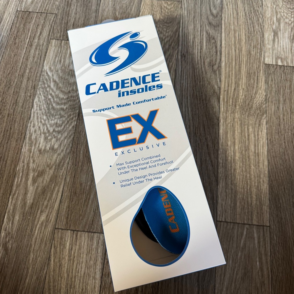 Cadence EX Exclusive Insoles Unisex Size B Blue Max Support Orthotic Inserts